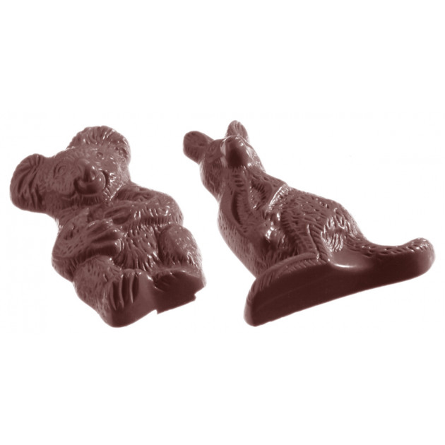 Moule Chocolat Kangourou et Koala 60 mm (x12) Chocolate World