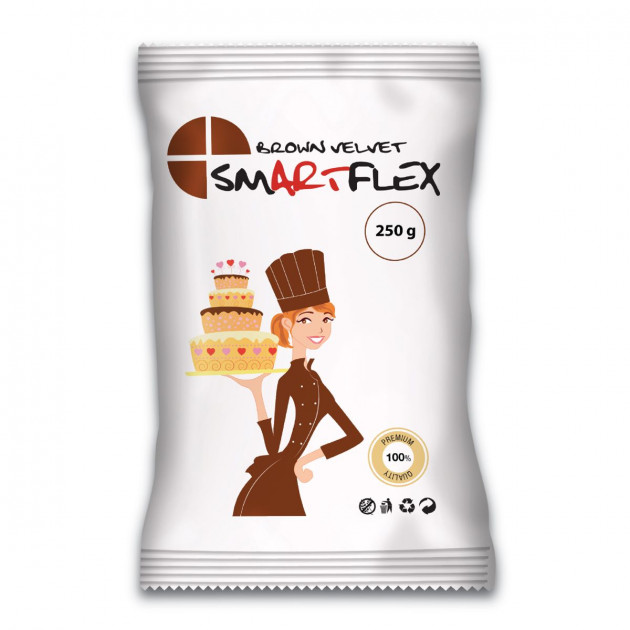 Pâte à Sucre Marron Brown Velvet 250g Smartflex