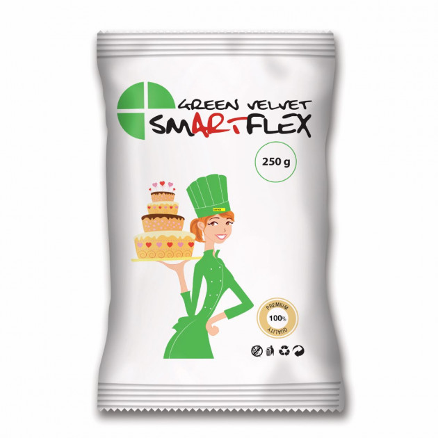 Pâte à Sucre Vert Green Velvet 250g Smartflex