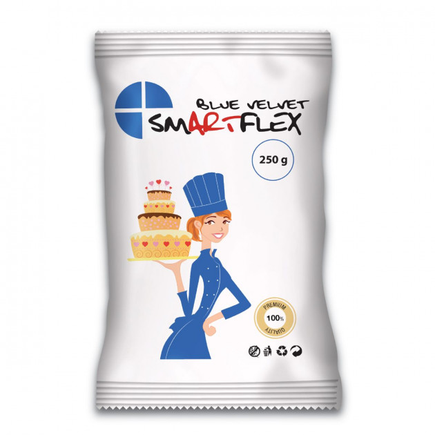 Pâte à Sucre Bleu Blue Velvet 250g Smartflex