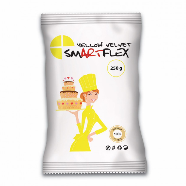 Pâte à Sucre Jaune Yellow Velvet 250g Smartflex