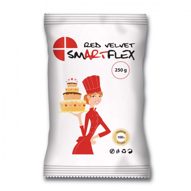 Pâte à Sucre Rouge Red Velvet 250g Smartflex