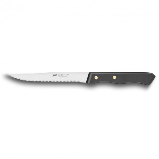 Couteau a Steak Crante 11.5 cm Sabatier Noir