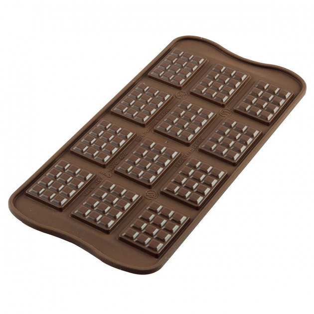 Moule à Chocolat 12 Mini Tablettes Easy Choc - Silicone Spécial Chocolat