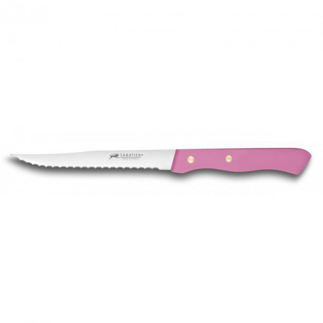 Couteau a Steak Crante 11.5 cm Sabatier Fuschia