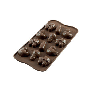 Moule à Chocolat 12 Sujets Bébé Easy Choc - Silicone Spécial Chocolat Moule à Chocolat 12 Sujets Bébé Easy Choc - Silicone Spécial Chocolat