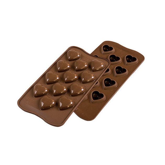 Moule Chocolats Cœurs Bombés 3,1 x 3 cm Moule Chocolats Cœurs Bombés 3,1 x 3 cm