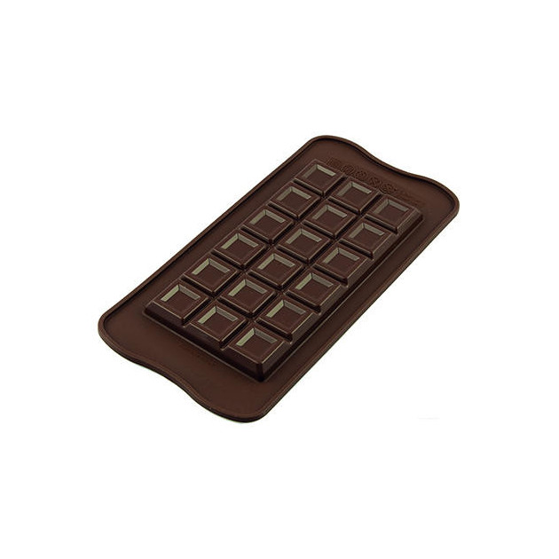 Moule à Chocolat Tablette Carrés Creux Easy Choc - Silicone Spécial Chocolat