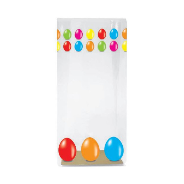 FIN DE SERIE Sachet avec Fond Oeufs de Pâques 57 x 23 x 11 cm (x100) 