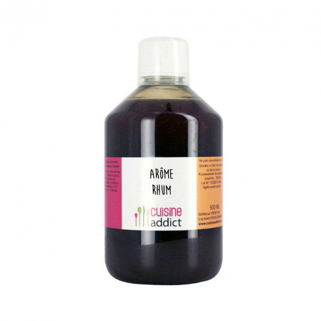 Arôme Alimentaire Rhum Brun 500 ml Cuisineaddict