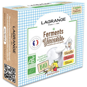 Ferment Lactique Bio 3 Sachets 12g Vanille, Fraise et Citron Lagrange