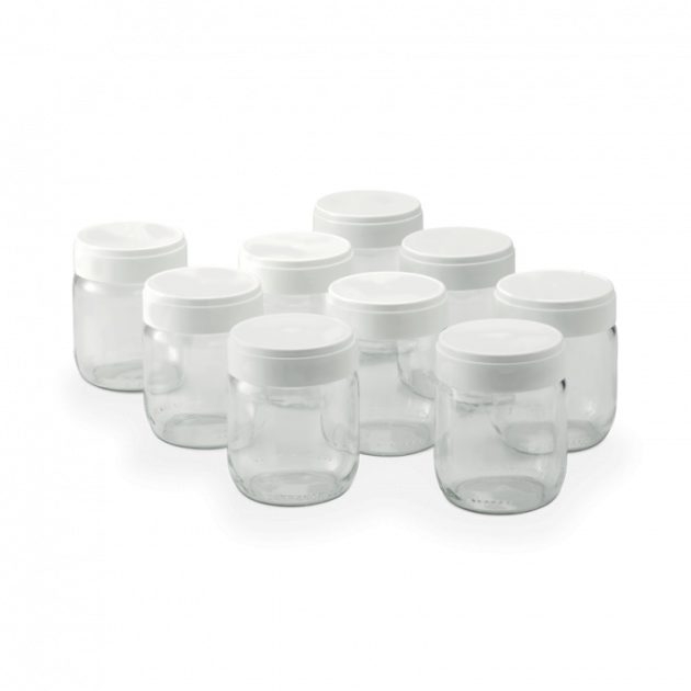 LOT DE 9 POTS POUR YAOURTIERE V2 pour PIECES PREPARATION