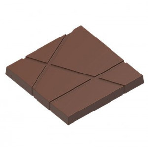 Moule Chocolat Carré avec Rayures 7,5 cm (x3) Chocolat Form