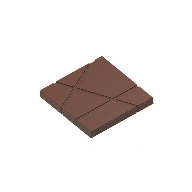 Moule Chocolat Carré avec Rayures 7,5 cm (x3) Chocolat Form
