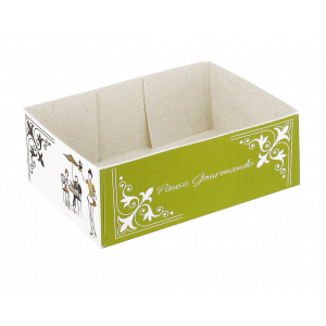 Caissette pâtissière Pause Gourmande 14 x 10 cm x H 5 cm (x100)