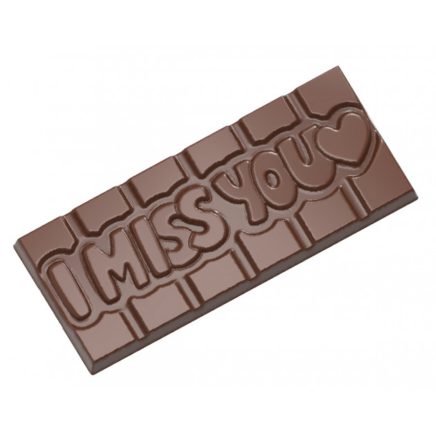 Moule Chocolat Tablette I Miss You (x4) Chocolate World