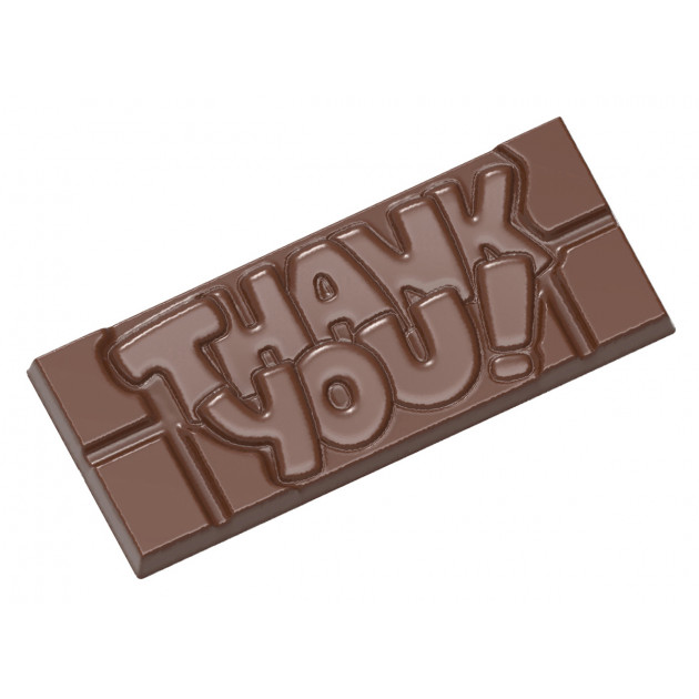 Moule Chocolat Tablette Thank You (x4) Chocolate World