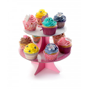 Présentoir à Cupcakes Carton Ø 25 cm x H 26 cm Ibili Présentoir à Cupcakes Carton Ø 25 cm x H 26 cm Ibili