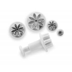 Emporte-Pièce avec Poussoir Marguerite (x4) Ibili Emporte-Pièce avec Poussoir Marguerite (x4) Ibili