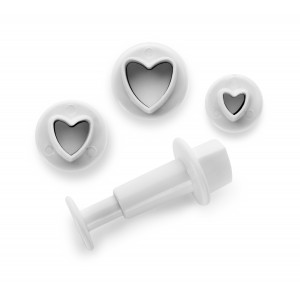 Emporte-Pièce avec Poussoir Coeur (x3) Ibili Emporte-Pièce avec Poussoir Coeur (x3) Ibili