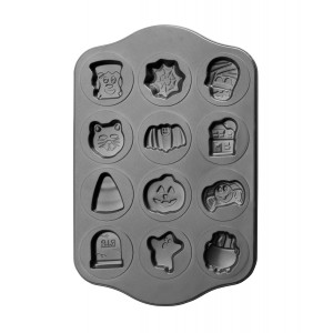 Moule Anti-adhérent Biscuits Halloween 44 x 28 cm (x12) Ibili Moule Anti-adhérent Biscuits Halloween 44 x 28 cm (x12) Ibili