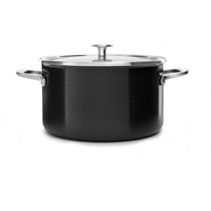 FIN DE SERIE Faitout Émaillé 20cm Noir Onyx KitchenAid FIN DE SERIE Faitout Émaillé 20cm Noir Onyx KitchenAid