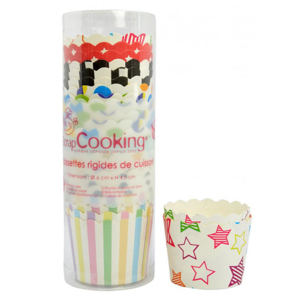 Caissettes rigides de cuisson a Motifs Scrapcooking