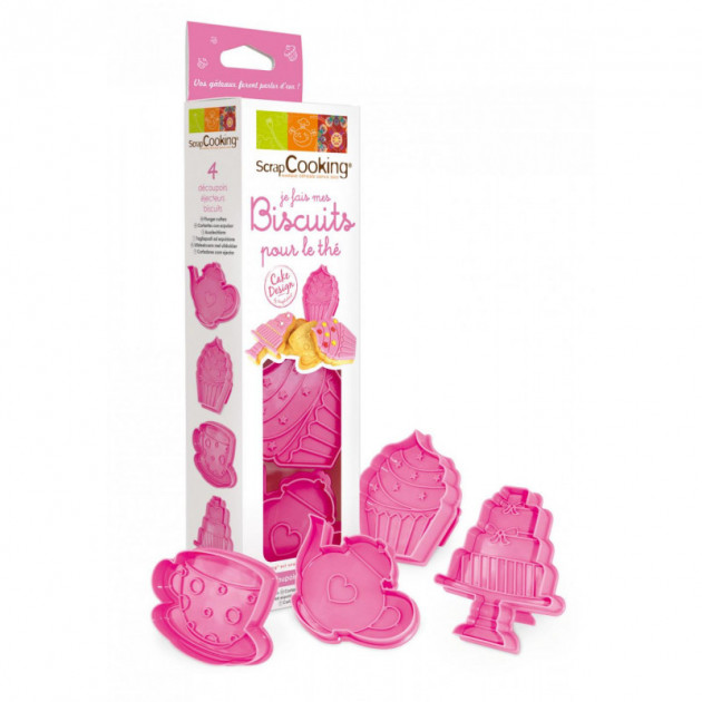 FIN DE SERIE 4 decoupoirs biscuits pour le the Scrapcooking