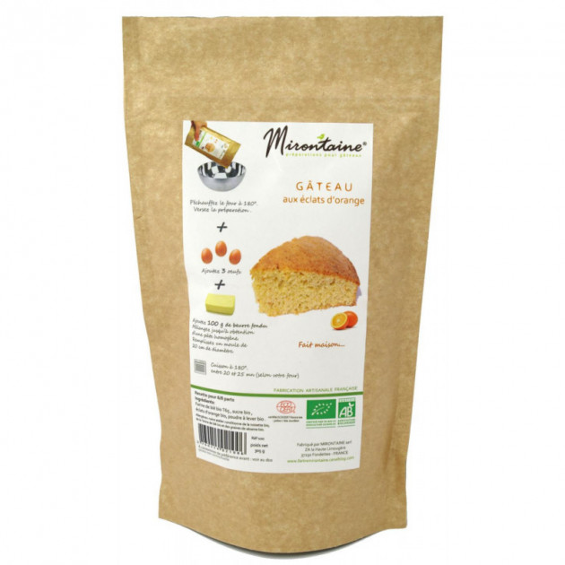 Gateau BIO aux Eclats d'Orange 306g Mirontaine