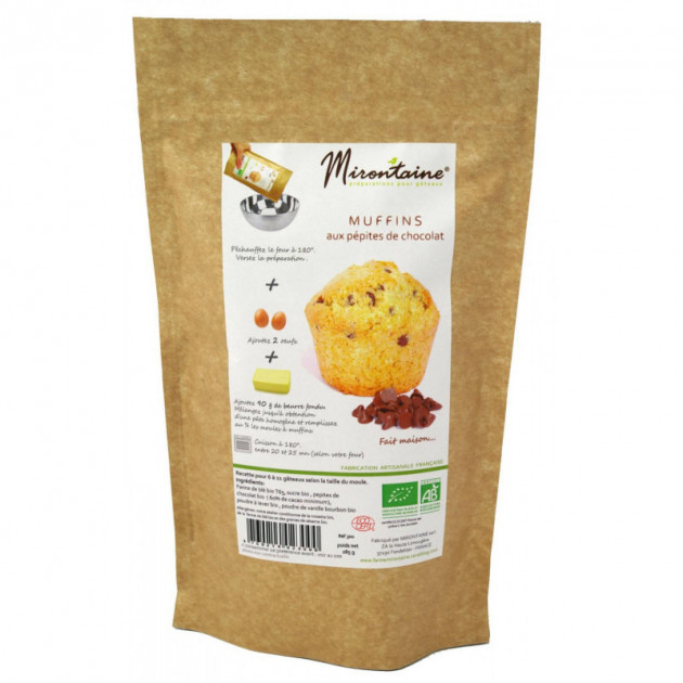 Muffins BIO aux Pepites de Chocolat 286g Mirontaine