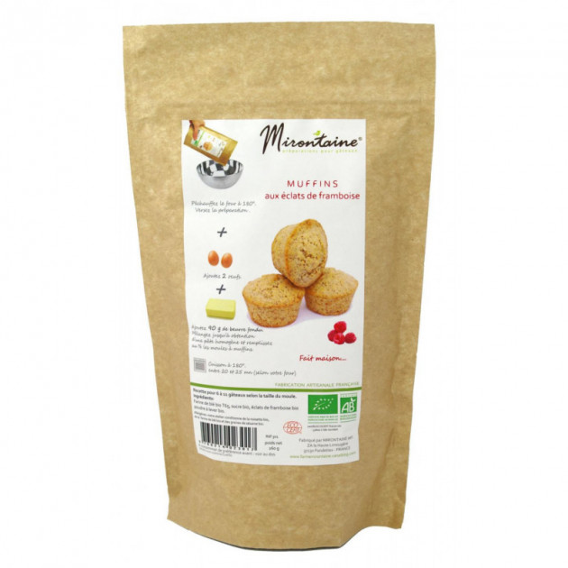 Muffins BIO aux Eclats de Framboise 260g Mirontaine