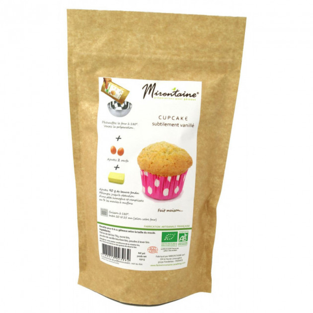 Cupcakes BIO Nature Vanille 250g Mirontaine