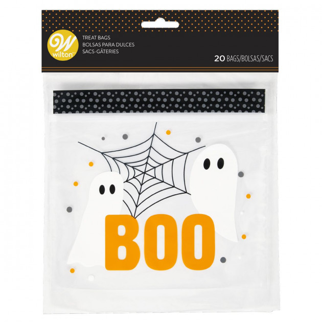 Sachet Bonbon Fantômes "Boo" 20 x 17 cm (x20) Wilton