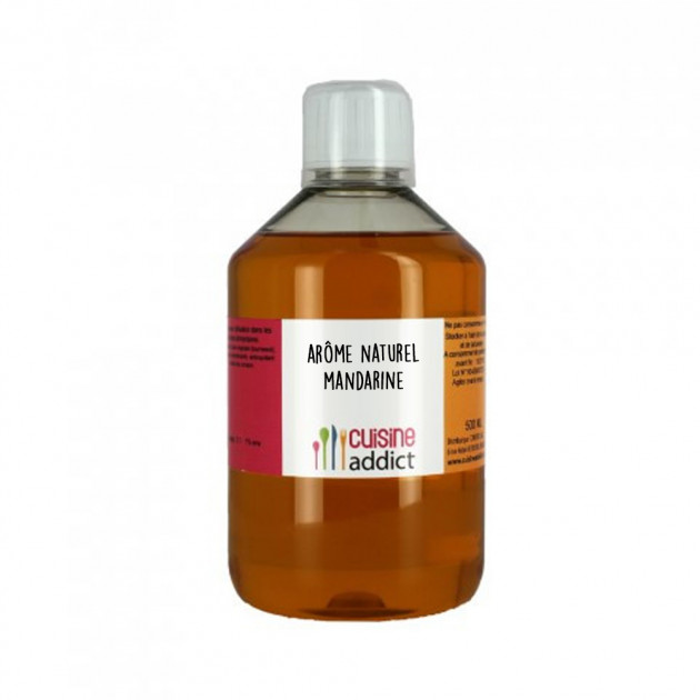 Arôme Alimentaire Naturel Mandarine 500 ml Cuisineaddict