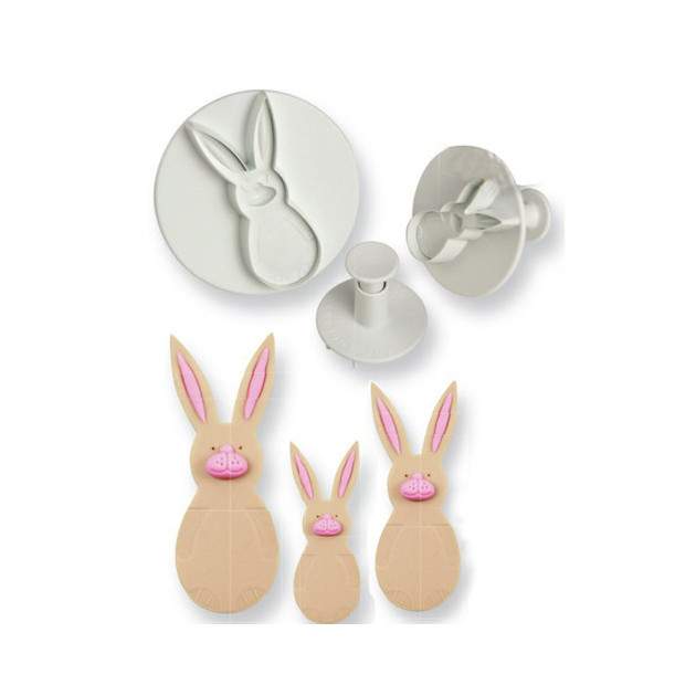FIN DE SERIE Emporte-Pieces Famille Lapin (x3) PME