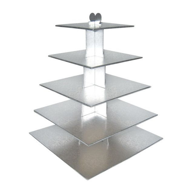 Carton rond - argent - diamètre 20cm - Gatodéco - Présentoirs à Gâteaux -  Boîtes à Gâteaux