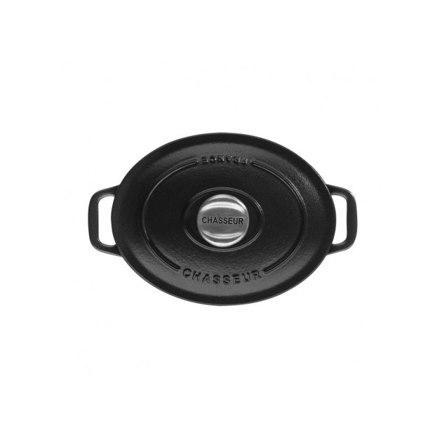 Cocotte en Fonte Ovale 17 cm Noir Mat Chasseur