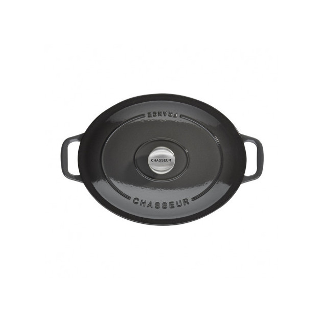 Cocotte en Fonte Ovale 25 cm Caviar Chasseur