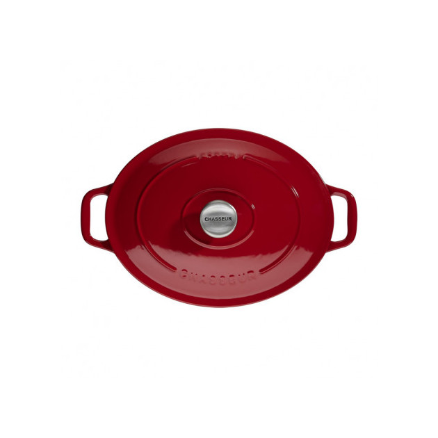 Cocotte en Fonte Ovale 25 cm Rouge Chasseur