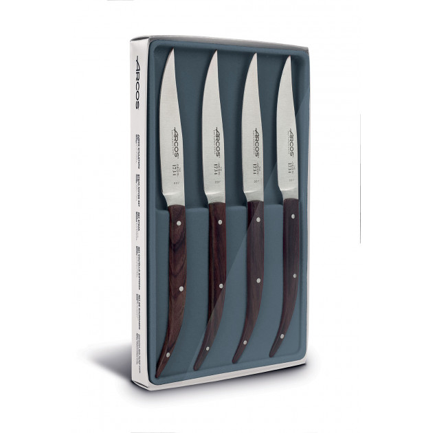 Coffret 4 Couteaux à Steak 11 cm Lame Lisse Acier Inoxydable Arcos