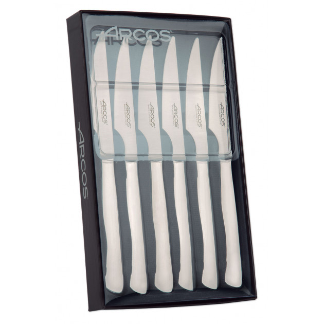 Coffret 6 Couteaux à Steak 11 cm Lame Lisse Acier Inoxydable Arcos