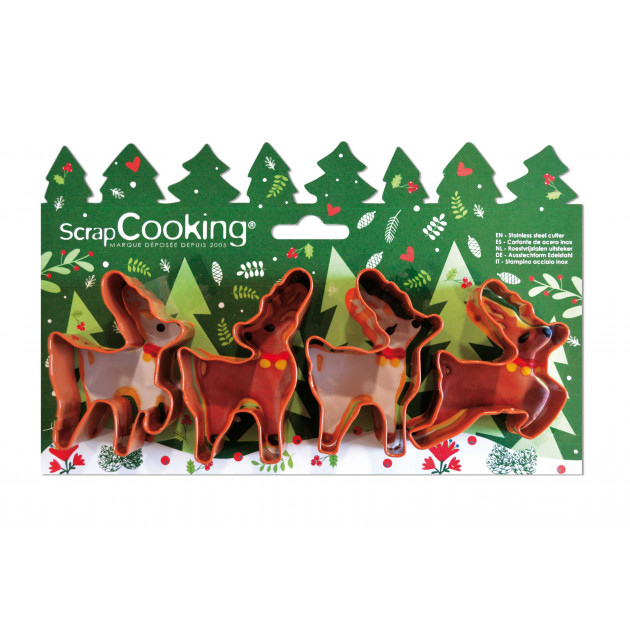 Emporte-Pièces Renne de Noël (x4) Scrapcooking