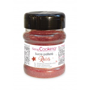 Sucre Pailleté Rubis 160 g Scrapcooking Sucre Pailleté Rubis 160 g Scrapcooking