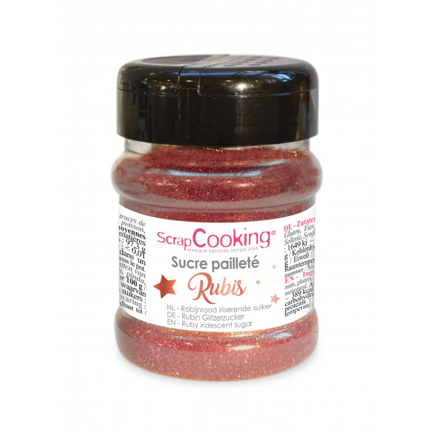 Sucre Pailleté Rubis 160 g Scrapcooking