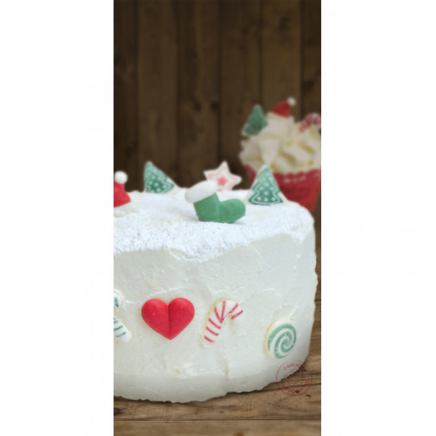 Décorations Gâteaux Noël en Sucre Scrapcooking