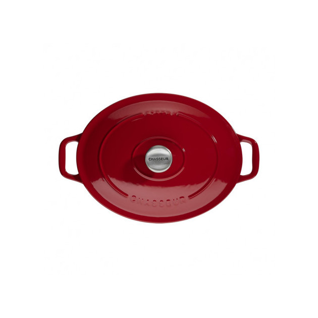 Cocotte ovale en fonte - rouge - 33 x 20 cm - Le Chasseur - Meilleur du Chef