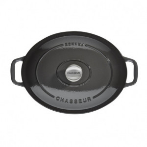 Cocotte en Fonte Ovale 35 cm Caviar Chasseur