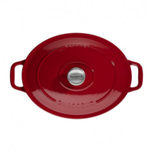 Cocotte en Fonte Ovale 35 cm Rouge Chasseur