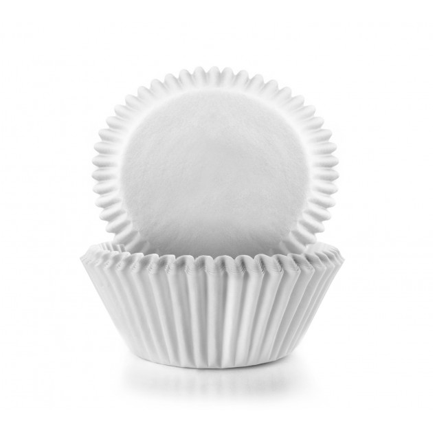 Grande Caissette Cupcake Blanc Ø 7,5 cm x H 4 cm (x100) Ibili