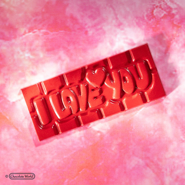 Moule Chocolat Tablette Je t'aime (x4) Chocolate World Moule Chocolat Tablette Je t'aime (x4) Chocolate World